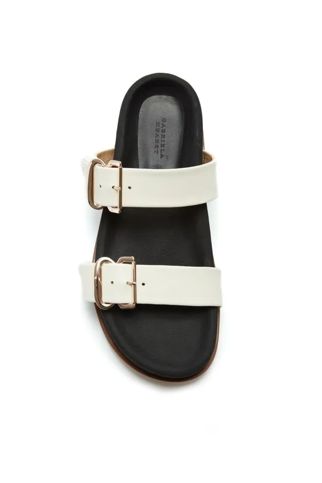Gabriela Hearst Sandals Women Wren Flat Sandal In White Leather