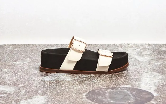 Gabriela Hearst Sandals Women Wren Flat Sandal In White Leather