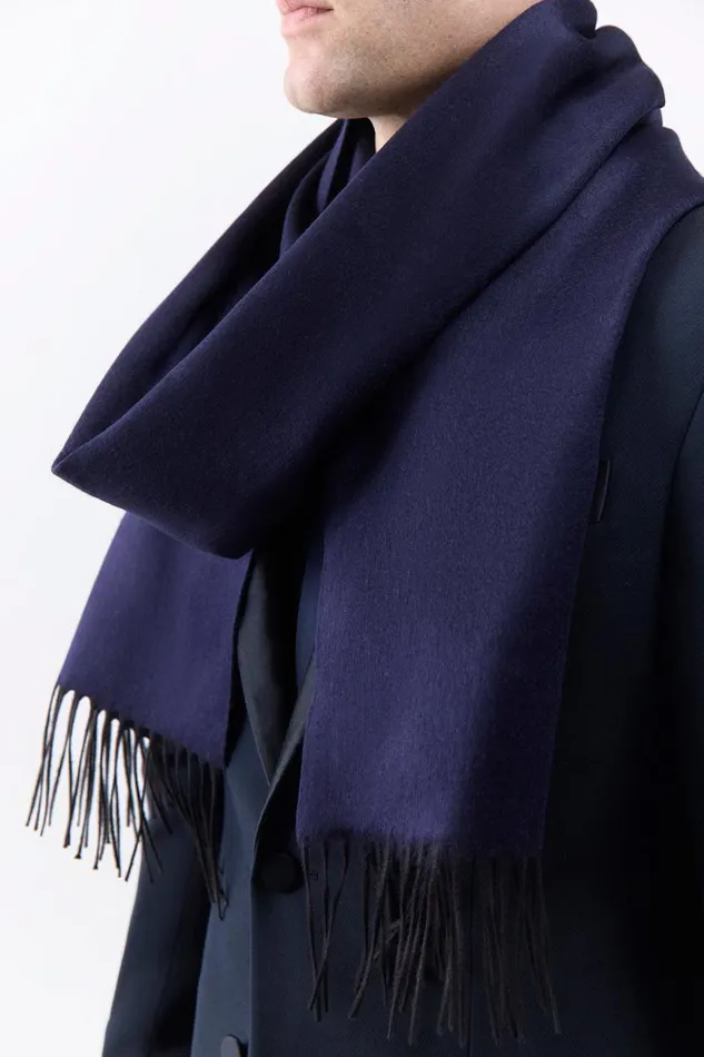 Gabriela Hearst Scarves and Gloves Women Blaine Scarf In Dark Navy Silk Cashmere