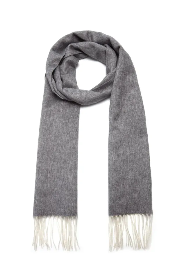 Gabriela Hearst Scarves and Gloves Women Blaine Scarf In Light Grey Melange Silk Cashmere