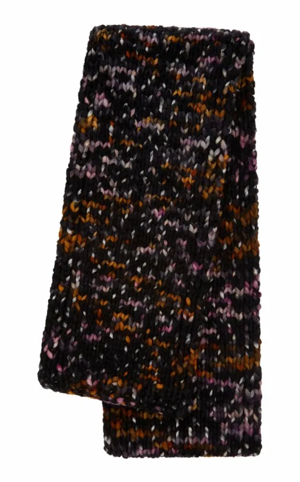 Gabriela Hearst Scarves and Gloves Women Louvin Knit Scarf In Space Dye Black Multi Welfat Cashmere Gabriela Hearst Scarves and Gloves Women Louvin Knit Scarf In Space Dye Black Multi Welfat Cashmere