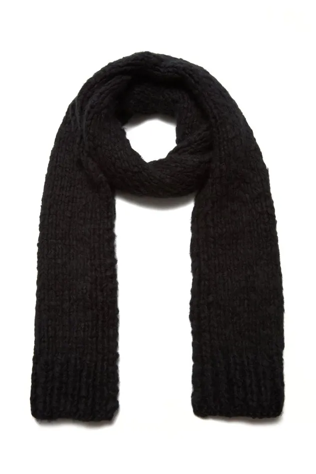 Gabriela Hearst Scarves and Gloves Women Pyke Knit Scarf In Black Welfat Cashmere