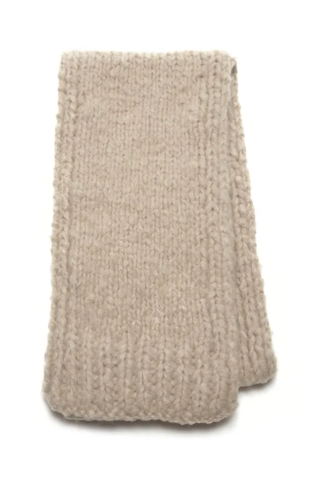 Gabriela Hearst Scarves and Gloves Women Pyke Knit Scarf In Oatmeal Welfat Cashmere Gabriela Hearst Scarves and Gloves Women Pyke Knit Scarf In Oatmeal Welfat Cashmere