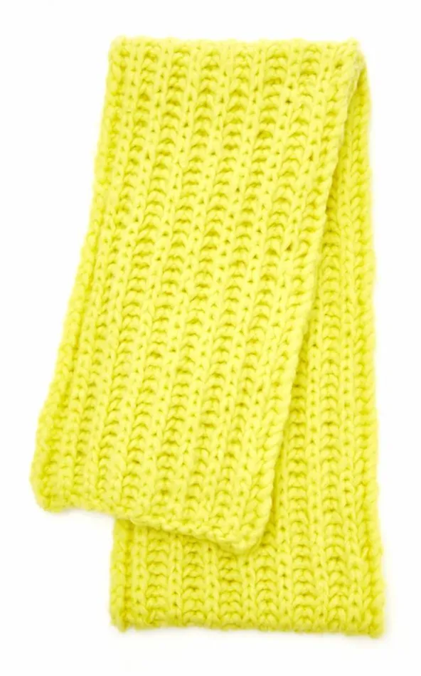 Gabriela Hearst Scarves and Gloves Women Ruben Knit Scarf In Citrine Welfat Cashmere Gabriela Hearst Scarves and Gloves Women Ruben Knit Scarf In Citrine Welfat Cashmere