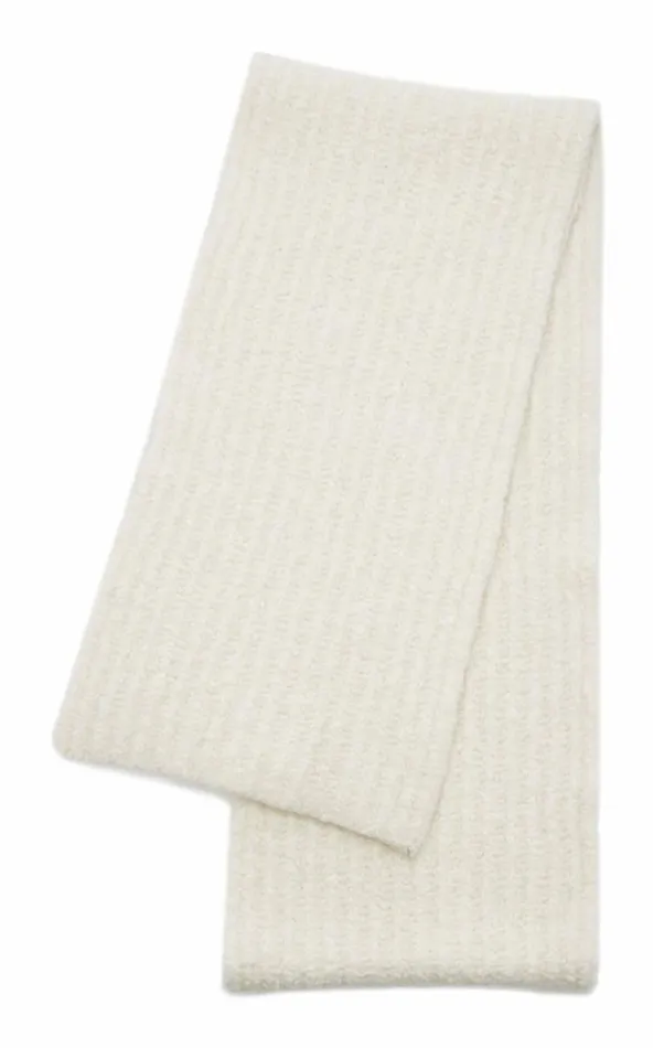Gabriela Hearst Scarves and Gloves Women Ruben Knit Scarf In Ivory Cashmere Boucle Gabriela Hearst Scarves and Gloves Women Ruben Knit Scarf In Ivory Cashmere Boucle