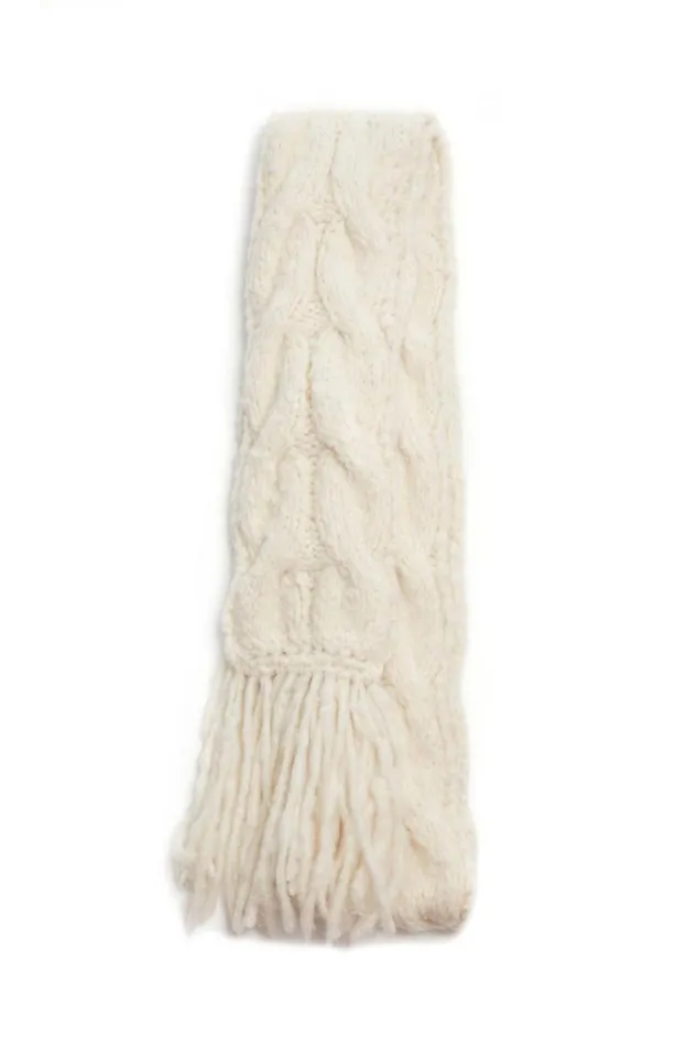Gabriela Hearst Scarves and Gloves Women Serena Knit Scarf In Ivory Welfat Cashmere