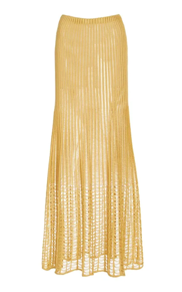 Gabriela Hearst Skirts Women Althea Knit Skirt In Gold Shappe Silk
