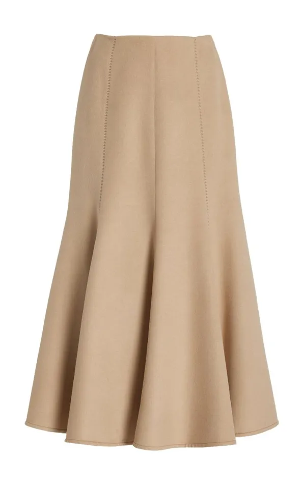 Gabriela Hearst Skirts Women Amy Skirt In Camel Winter Silk