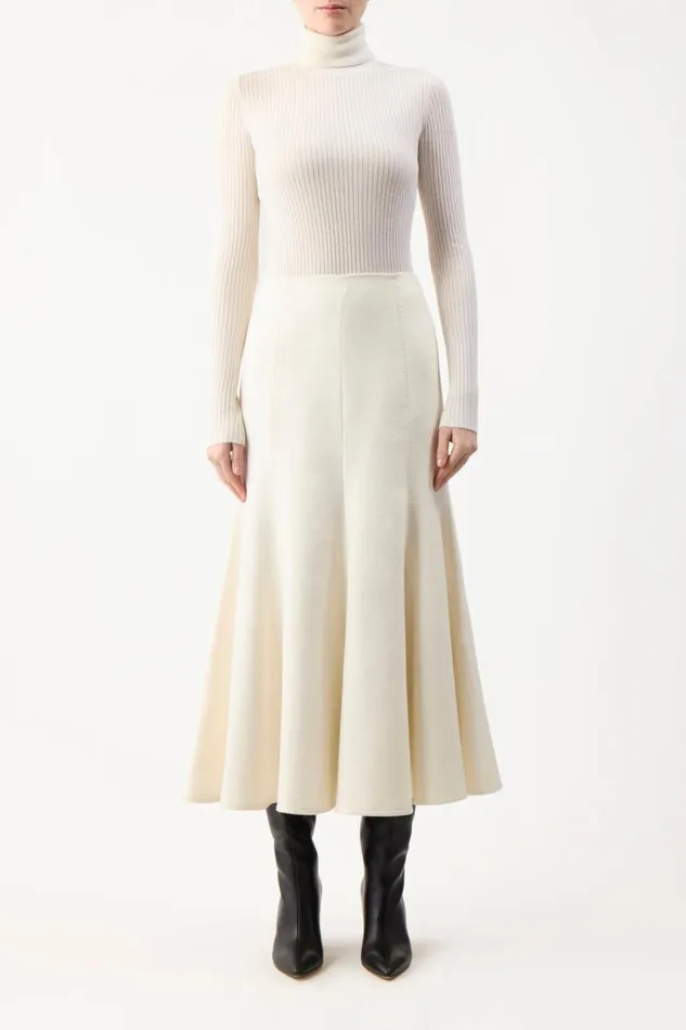 Gabriela Hearst Skirts Women Amy Skirt In Ivory Winter Silk