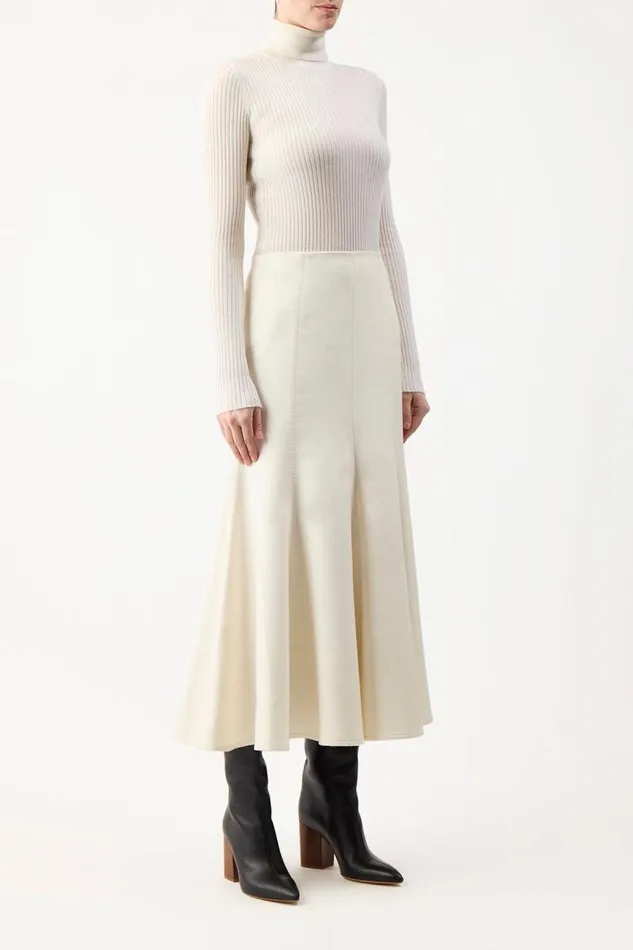 Gabriela Hearst Skirts Women Amy Skirt In Ivory Winter Silk