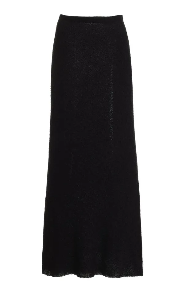 Gabriela Hearst Skirts Women Belo Skirt In Black Silk Cashgora Boucle Gauze