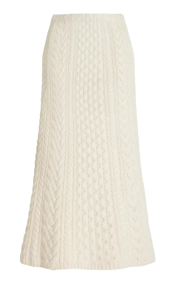 Gabriela Hearst Skirts Women Callum Knit Skirt In Ivory Cashmere