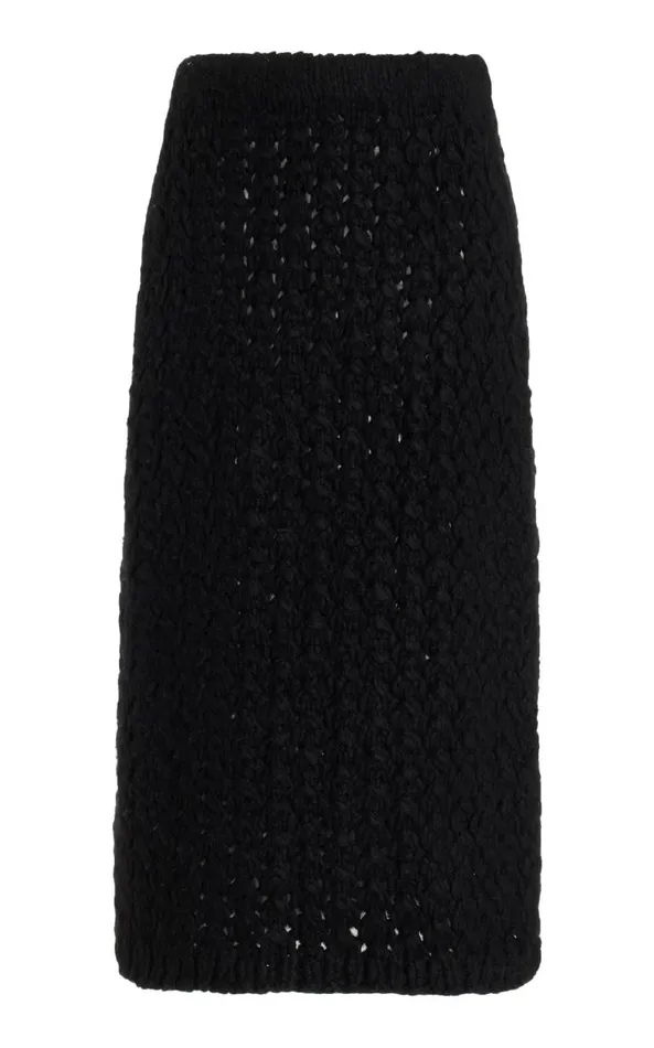 Gabriela Hearst Skirts Women Collin Knit Skirt In Black Welfat Cashmere