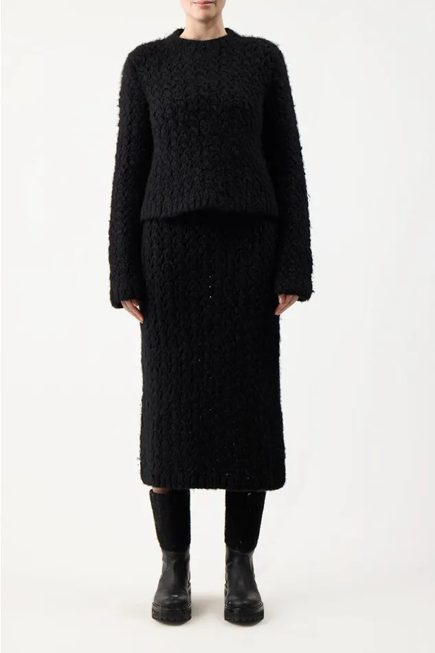 Gabriela Hearst Skirts Women Collin Knit Skirt In Black Welfat Cashmere