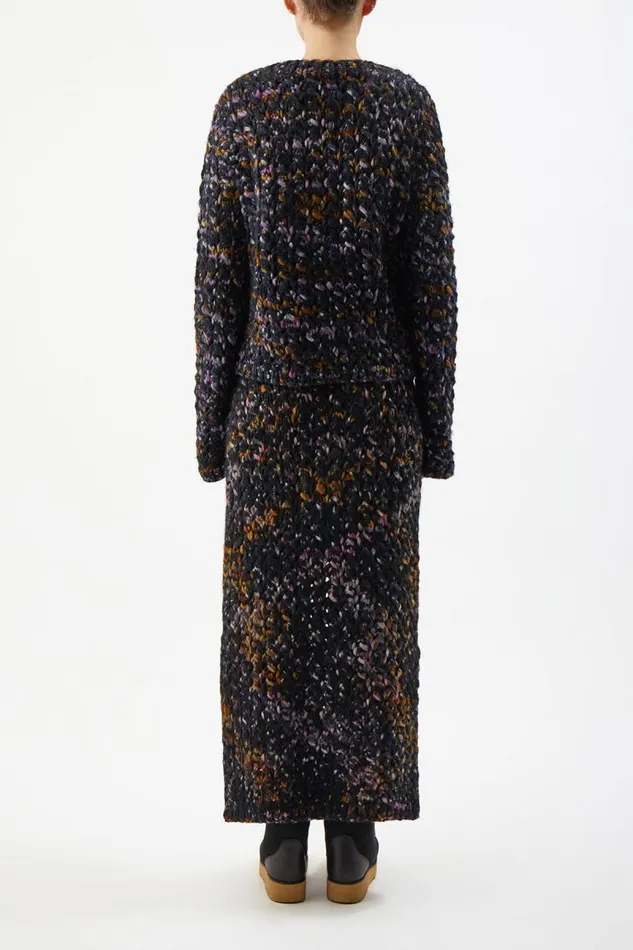 Gabriela Hearst Skirts Women Collin Knit Skirt In Space Dye Black Multi Welfat Cashmere
