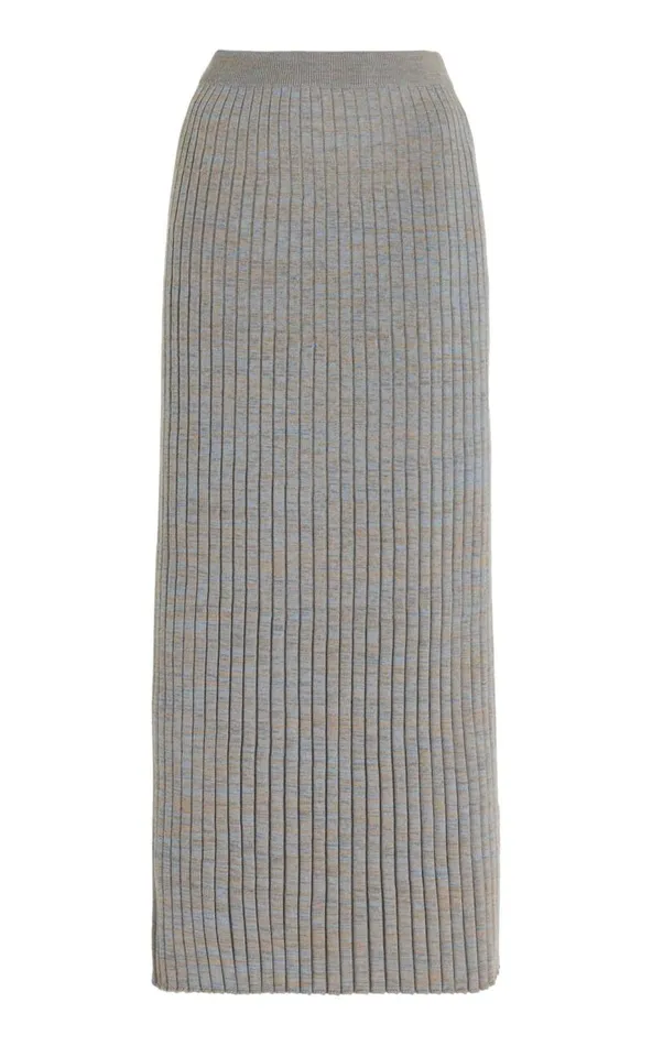 Gabriela Hearst Skirts Women Conti Knit Skirt In Light Blue Melange Cashmere