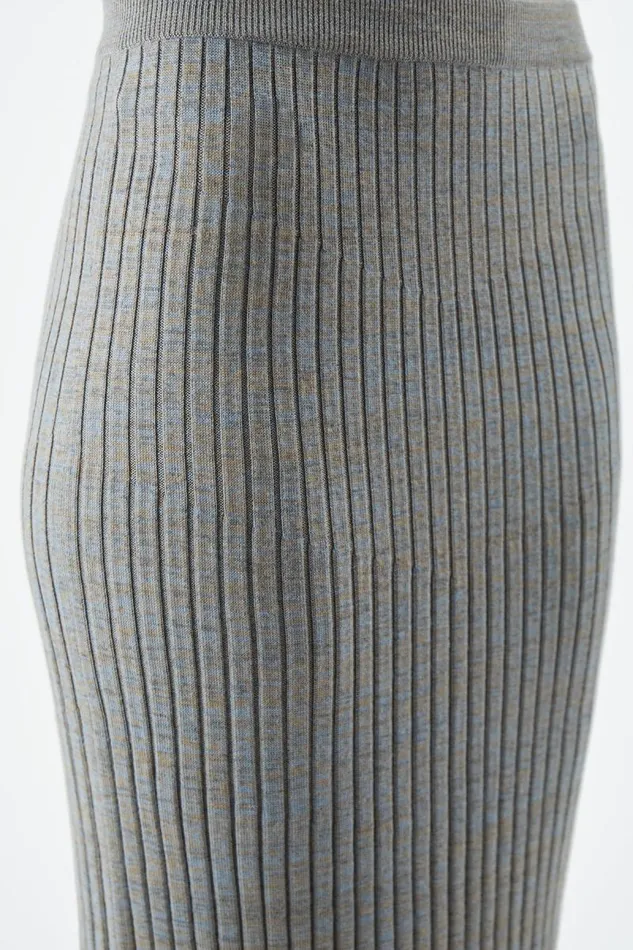 Gabriela Hearst Skirts Women Conti Knit Skirt In Light Blue Melange Cashmere