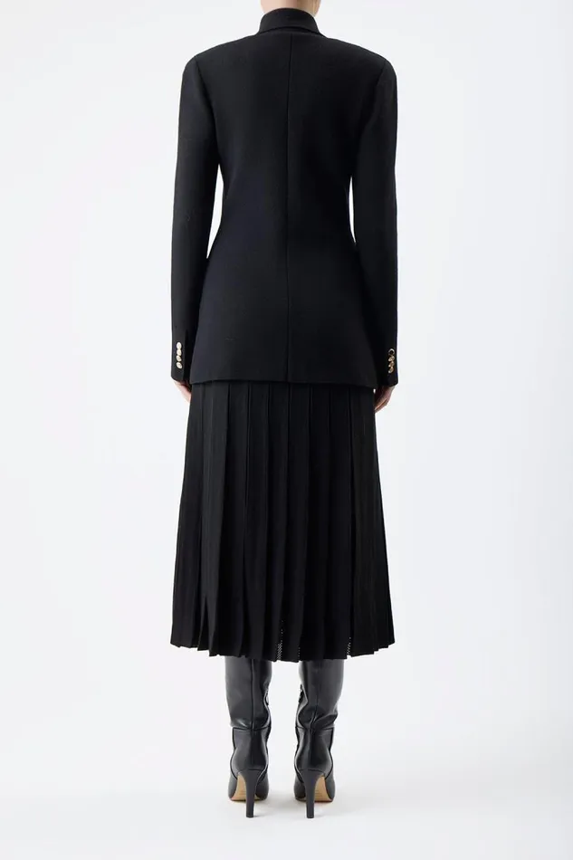 Gabriela Hearst Skirts Women Del Knit Pleated Skirt In Black Wool
