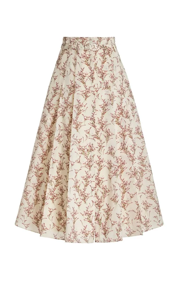 Gabriela Hearst Skirts Women Dugald Pleated Skirt In Ivory Multi Wool