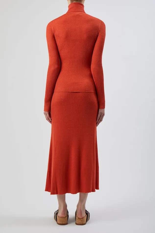 Gabriela Hearst Skirts Women Epper Knit Skirt In Spice Cashmere Silk