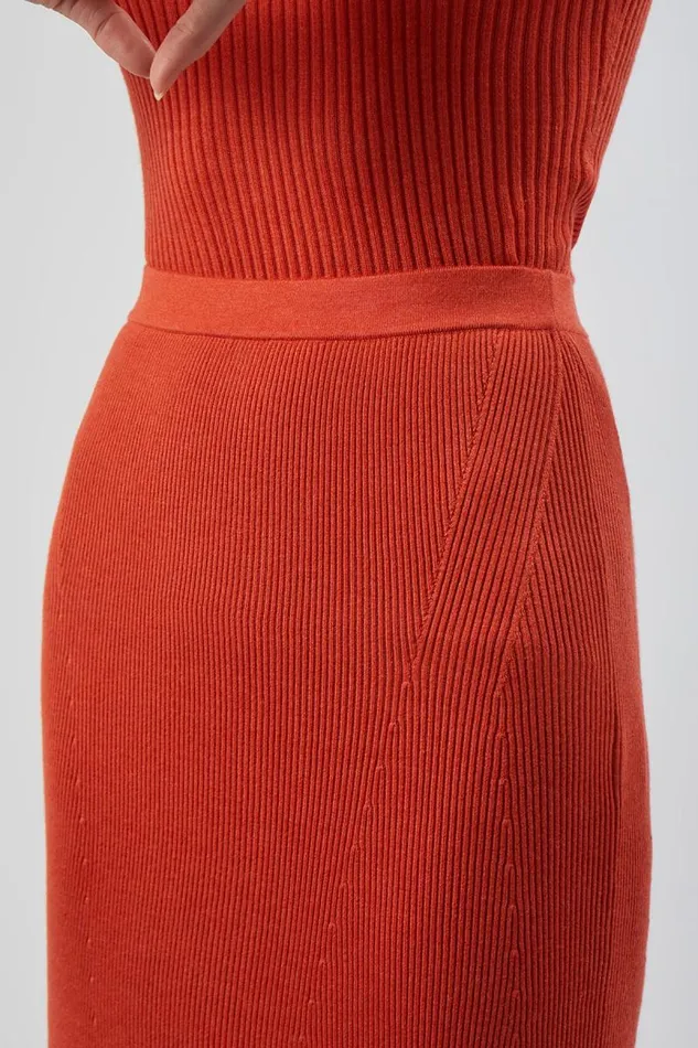Gabriela Hearst Skirts Women Epper Knit Skirt In Spice Cashmere Silk