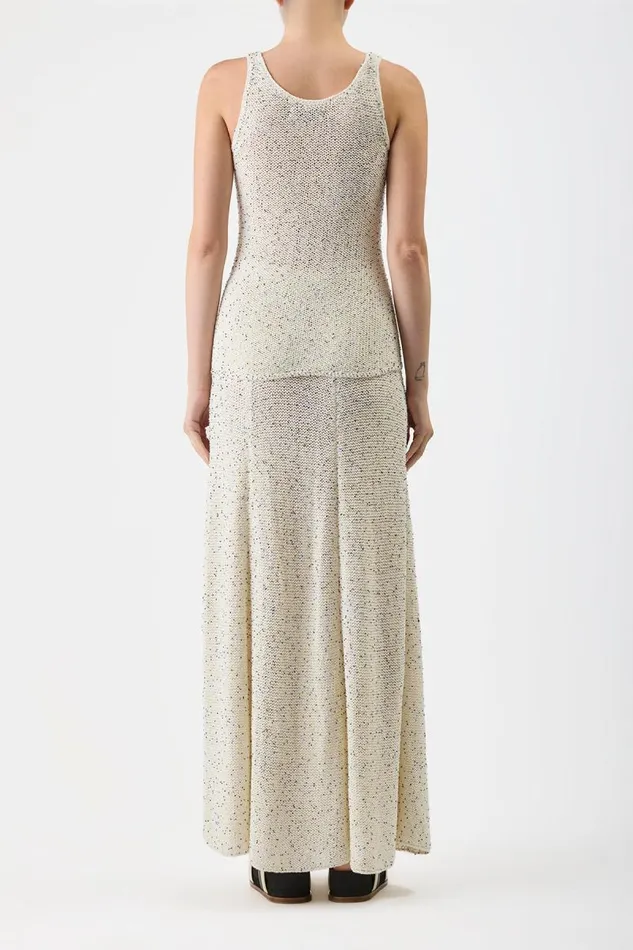 Gabriela Hearst Skirts Women Floris Knit Skirt In White Beaded Silk