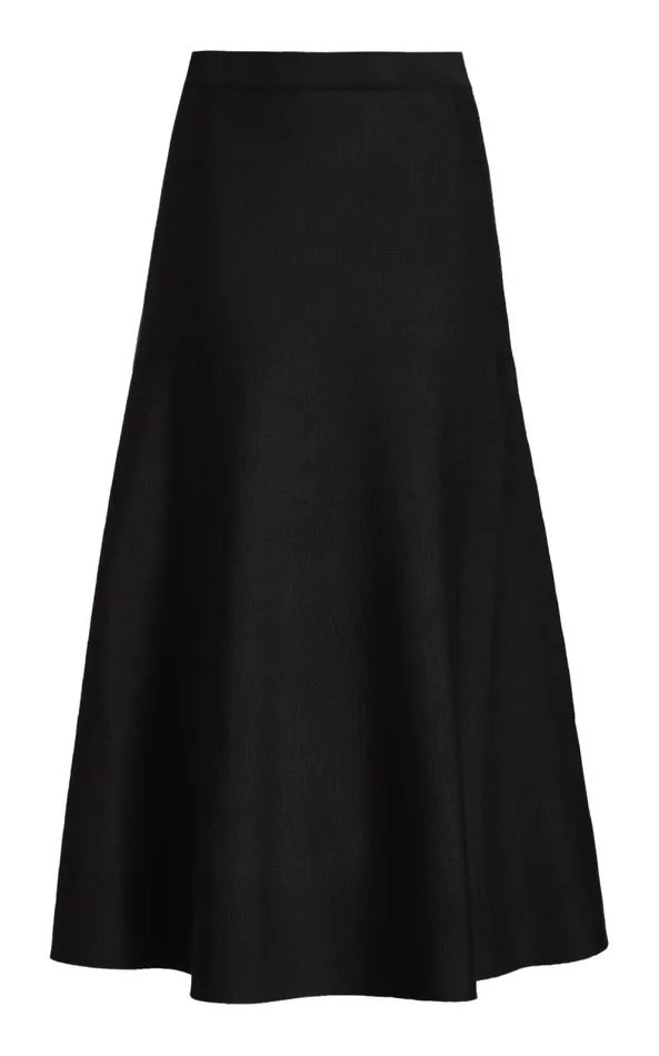 Gabriela Hearst Skirts Women Freddie Knit Skirt In Black Merino Wool Cashmere Gabriela Hearst Skirts Women Freddie Knit Skirt In Black Merino Wool Cashmere