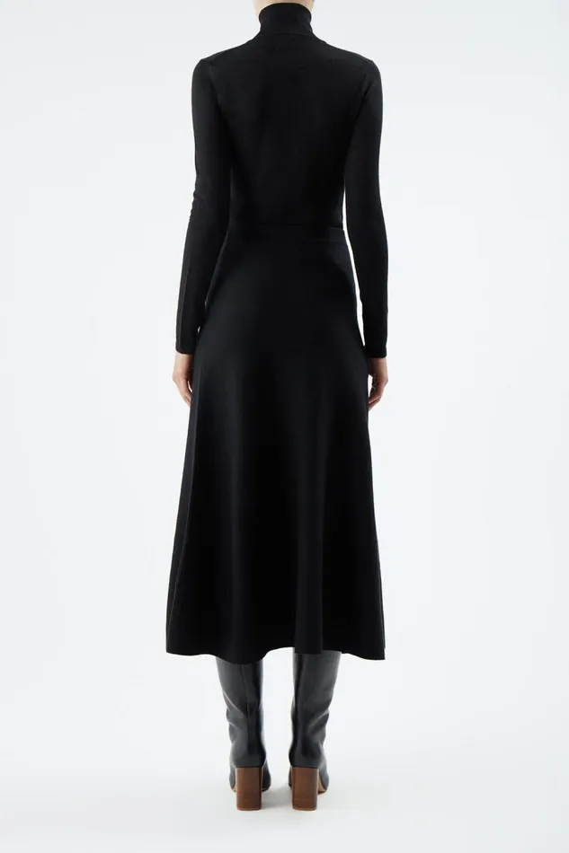 Gabriela Hearst Skirts Women Freddie Knit Skirt In Black Merino Wool Cashmere