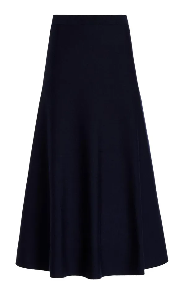 Gabriela Hearst Skirts Women Freddie Knit Skirt In Dark Navy Merino Wool Cashmere Gabriela Hearst Skirts Women Freddie Knit Skirt In Dark Navy Merino Wool Cashmere
