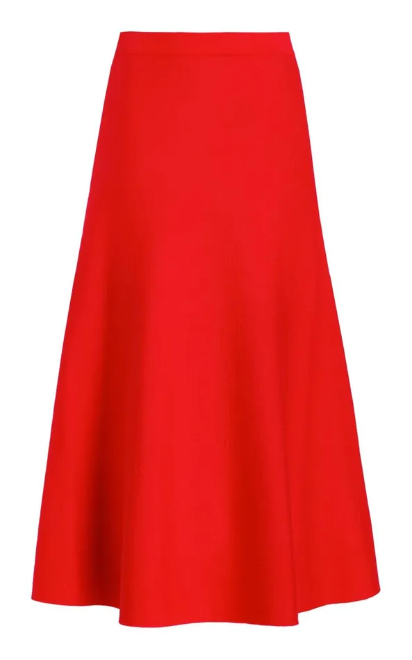 Gabriela Hearst Skirts Women Freddie Knit Skirt In Red Topaz Merino Wool Cashmere Gabriela Hearst Skirts Women Freddie Knit Skirt In Red Topaz Merino Wool Cashmere