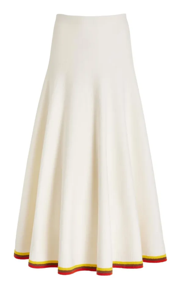 Gabriela Hearst Skirts Women Mira Knit Skirt In Ivory Multi Merino Wool