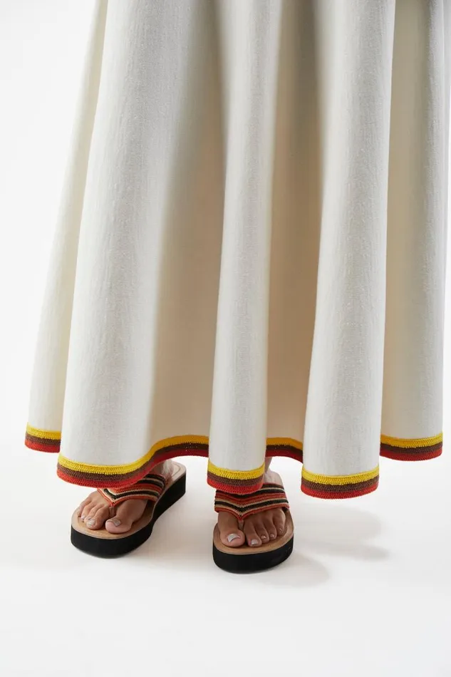 Gabriela Hearst Skirts Women Mira Knit Skirt In Ivory Multi Merino Wool