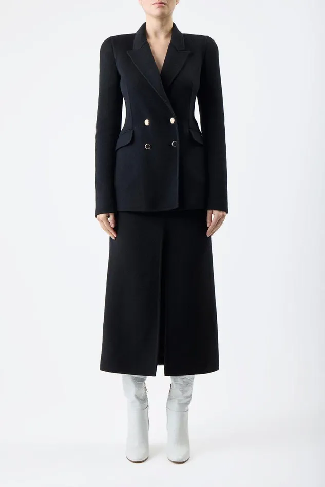 Gabriela Hearst Skirts Women Morelos Skirt In Black DoubleFace Recycled Cashmere