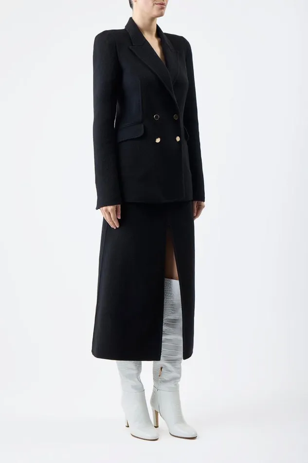 Gabriela Hearst Skirts Women Morelos Skirt In Black DoubleFace Recycled Cashmere
