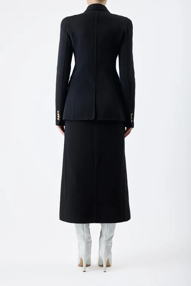 Gabriela Hearst Skirts Women Morelos Skirt In Black DoubleFace Recycled Cashmere