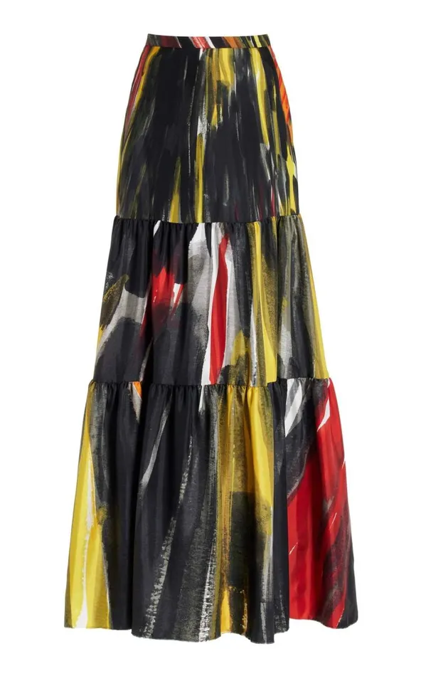 Gabriela Hearst Skirts Women Morse Skirt In Multi Printed Silk