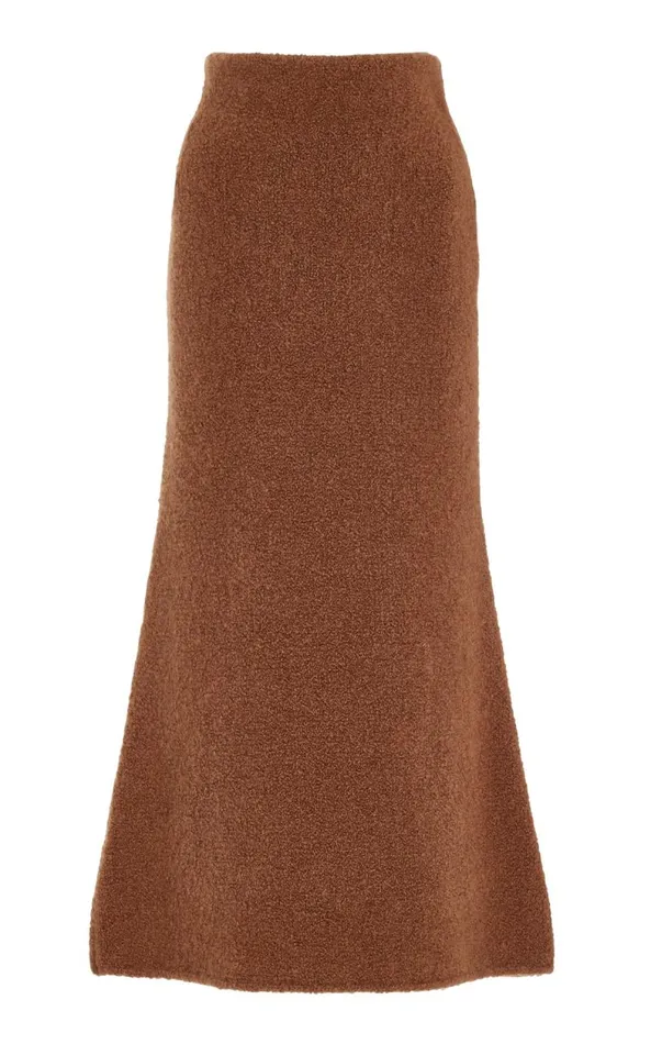 Gabriela Hearst Skirts Women Pablo Knit Skirt In Cognac Cashmere Boucle