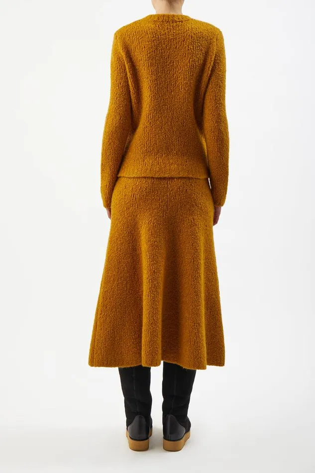 Gabriela Hearst Skirts Women Pablo Knit Skirt In Saffron Cashmere Boucle