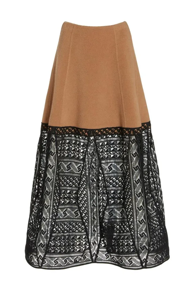 Gabriela Hearst Skirts Women Sorvino Lace Skirt In Camel DoubleFace Recycled Cashmere Gabriela Hearst Skirts Women Sorvino Lace Skirt In Camel DoubleFace Recycled Cashmere