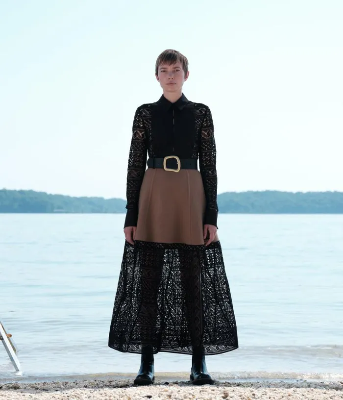 Gabriela Hearst Skirts Women Sorvino Lace Skirt In Camel DoubleFace Recycled Cashmere