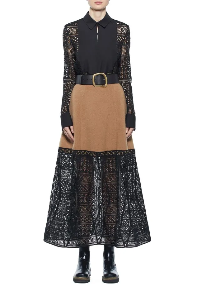 Gabriela Hearst Skirts Women Sorvino Lace Skirt In Camel DoubleFace Recycled Cashmere
