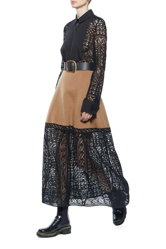 Gabriela Hearst Skirts Women Sorvino Lace Skirt In Camel DoubleFace Recycled Cashmere