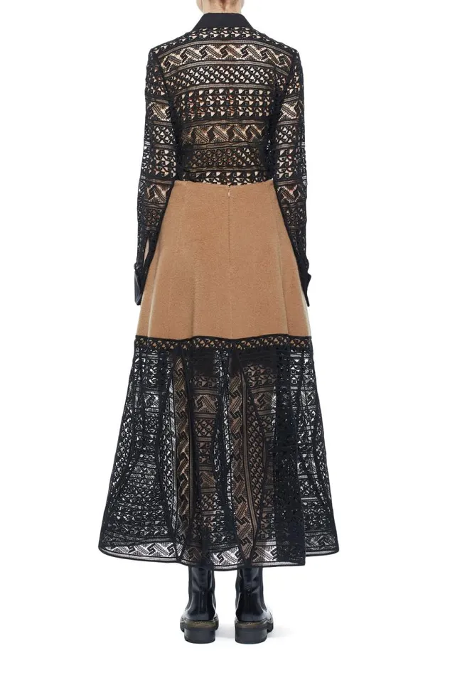 Gabriela Hearst Skirts Women Sorvino Lace Skirt In Camel DoubleFace Recycled Cashmere