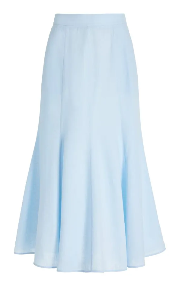 Gabriela Hearst Skirts Women Tate Skirt In Light Blue Aloe Linen