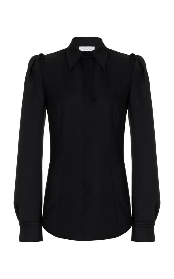 Gabriela Hearst Suits Women Talbot Shirt In Black Sportswear Wool