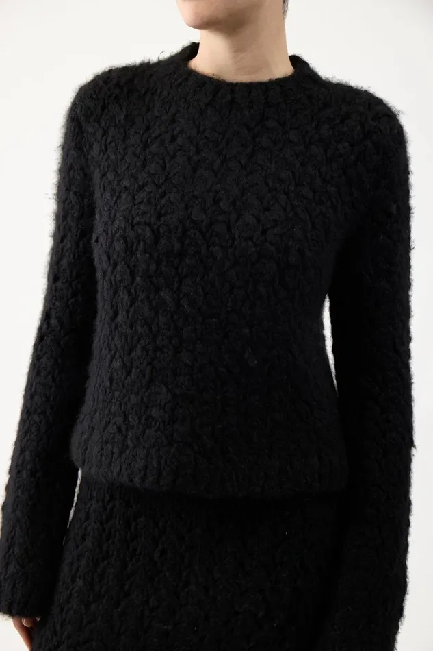 Gabriela Hearst Sweaters and Turtlenecks Women Bower Knit Sweater In Black Welfat Cashmere