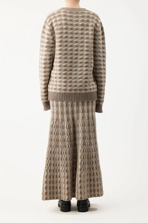 Gabriela Hearst Sweaters and Turtlenecks Women Chez Knit Sweater In Ivory Multi Cashmere