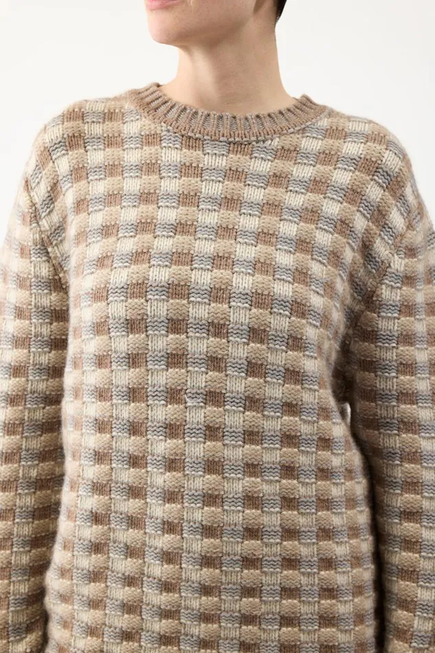 Gabriela Hearst Sweaters and Turtlenecks Women Chez Knit Sweater In Ivory Multi Cashmere
