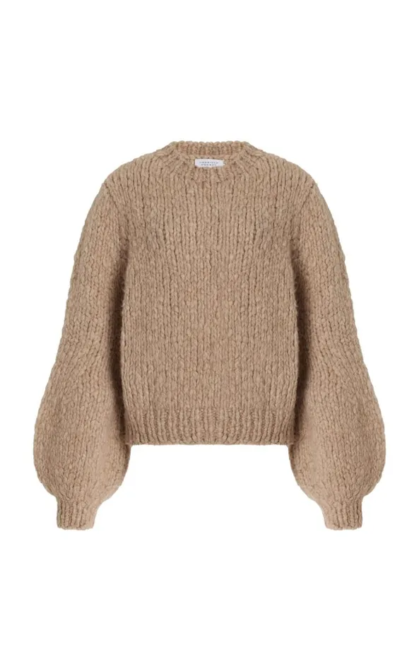 Gabriela Hearst Sweaters and Turtlenecks Women Clarissa Knit Sweater In Camel Welfat Cashmere Gabriela Hearst Sweaters and Turtlenecks Women Clarissa Knit Sweater In Camel Welfat Cashmere