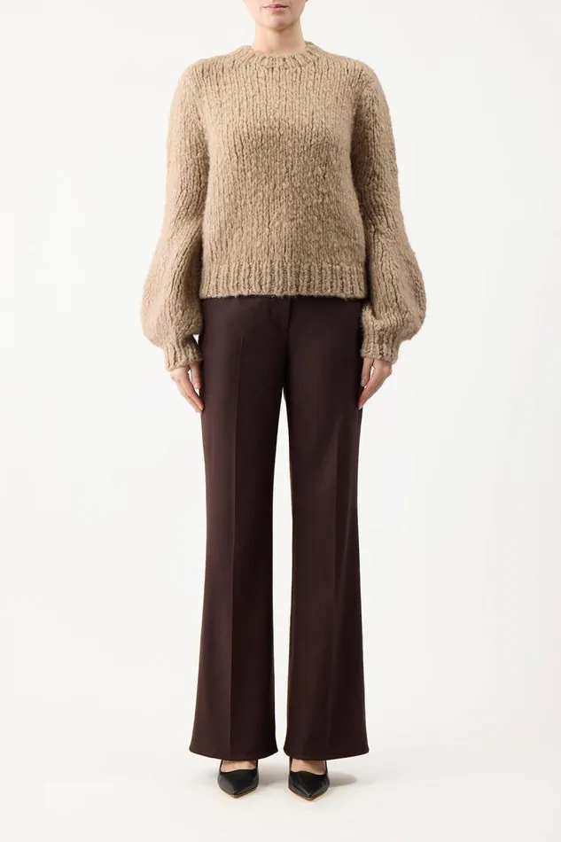 Gabriela Hearst Sweaters and Turtlenecks Women Clarissa Knit Sweater In Camel Welfat Cashmere